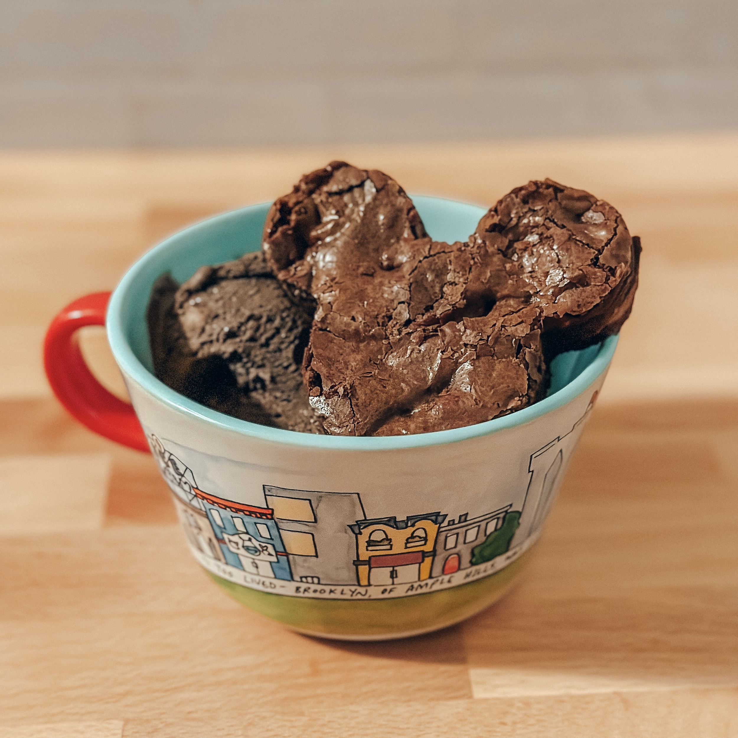 Mickey's Brownie Ice Cream Sundae (two scoops ice cream with a Mickey Mouse shaped brownie)