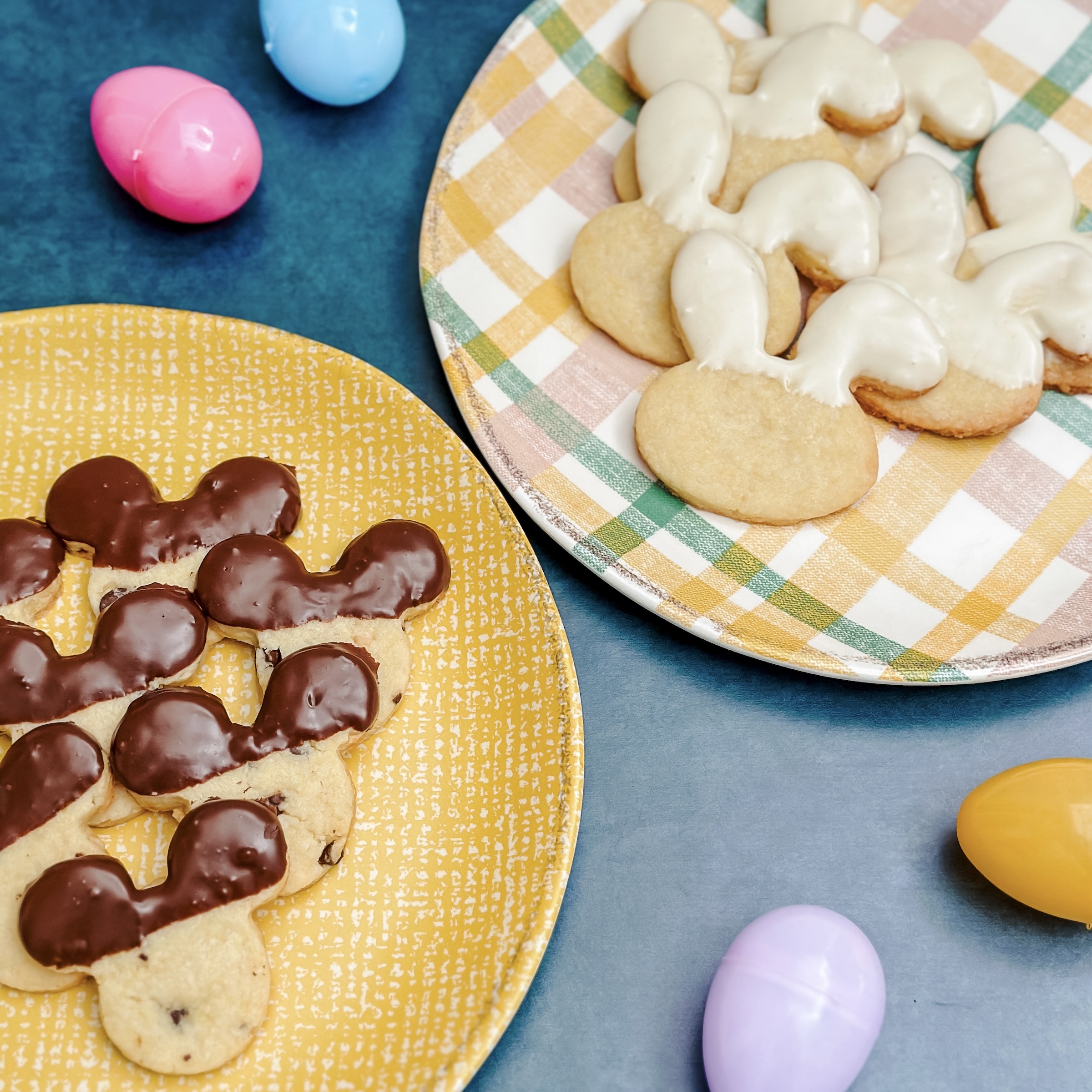 Aloha Macadamia Nut Shortbread (Mickey and Bunny shaped cookies dipped in chocolate)