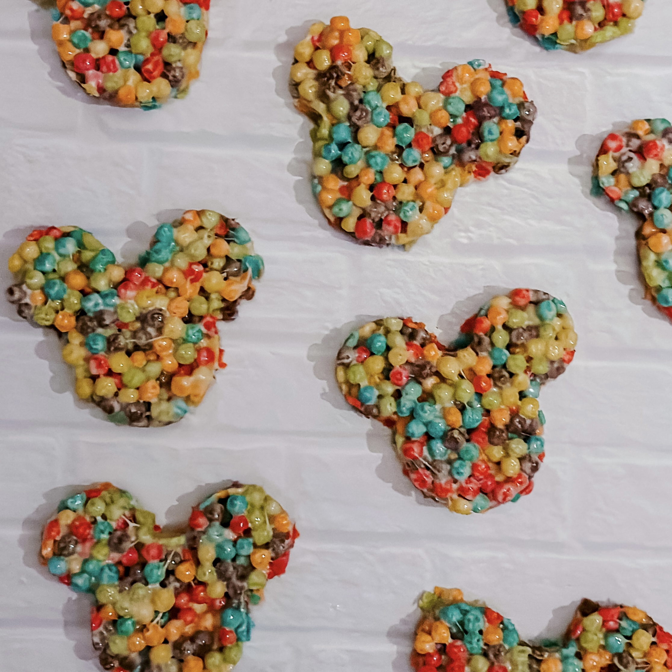 Mickey Pride Krispies (Mickey shaped rainbow Krispies)